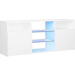 vidaXL LED Light White TV-benk 120x50cm