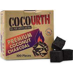 CocoUrth Natural Coconut Charcoals Mini Cubes 100 Pieces