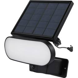 Wasserstein 2-In-1 Solar Panel Charger and Security Light for Ring Stick Up Cam Battery and Ring Spotlight Cam Battery, Black
