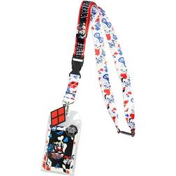 BioWorld DC Comics Harley Quinn Mad Love Lanyard ID Badge Holder with Collectible Sticker