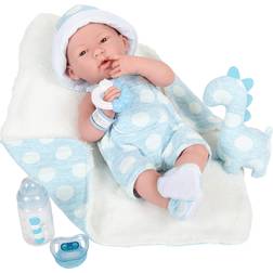 JC Toys La Newborn Girl Blue Outfit Doll 38cm & Accessories