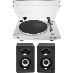 Audio Technica AT-LP3xBT Automatic Wireless Belt-Drive Turntable White with Bluetooth Speakers