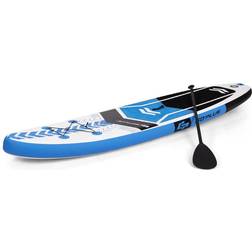 Costway 10'5'' Inflatable Stand Up Paddle Board Sup White White