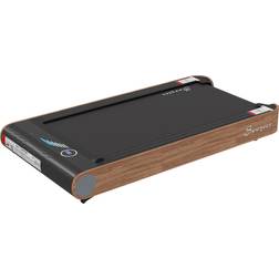 Soozier Under Desk Treadmill, 2.5HP Portable Walking Pad with Bluetooth Speaker, Wheels, Remote Control, LED Display Brown