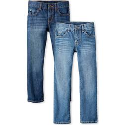 The Children's Place Boy's Straight Jeans 2-pack - Carbon Wsh/Dk Jupiter (3019822_BQ)