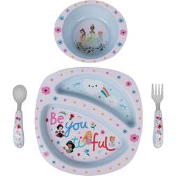 The First Years The First Years Disney Princess 4-Piece Toddler Mealtime Feeding Set with Dishwasher Safe Bowl, Plate, Fork & Spoon, Made Without BPA