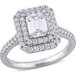 Gem & Harmony Moissanite Engagement Ring - White Gold/Transparent