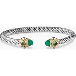 David Yurman Women's Renaissance Bracelet in Sterling Silver Green Onyx Green Onyx