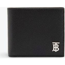 Burberry Men's Monogram Grained Leather Boll Fold Wallet Black - Black