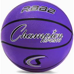 Champion Sports Champion Sports Rubber Junior Basketball, Heavy Duty Pro-Style Basketballs Premium Basketball Equipment, Indoor Outdoor Physical Education Supplies Size 5, Purple RBB2PR