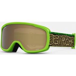 Giro Giro Buster Kids Ski Goggles Snowboard Goggles for Youth, Boys, Girls- Green Ant Farm Strap with Amber Rose Lens