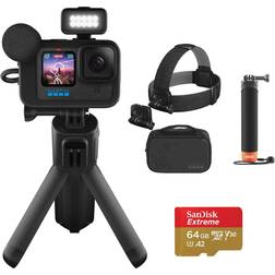 GoPro HERO12 Black Creator Edition Camera w/Adventure Kit 3.0, 64GB Memory Card
