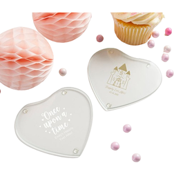 Kate Aspen Personalized Glass Heart Shaped Coaster 12