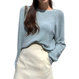 DAZY Solid Raglan Sleeve Sweater