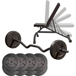 Iron Gym Strength Set Including Bench 63kg