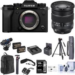 Fujifilm X-T5 Camera, Black w/ XF 16-80mm f/4.0 R OIS WR Lens, Photography Kit