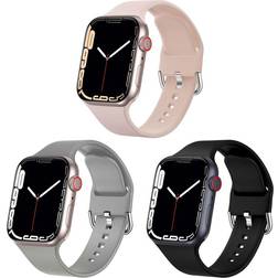 Elastic Silicone Band for Apple Watch 38/40/41mm 3-Pack