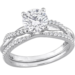 Gem & Harmony Bridal Ring - Silver/Transparent