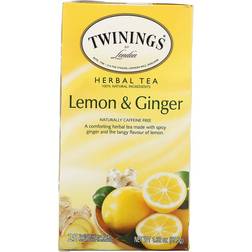 Twinings of London Lemon & Ginger Herbal Tea 1.3oz 25