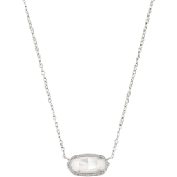 Kendra Scott Elisa Pendant Necklace - Silver/White