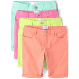 The Children's Place Kid's Roll Cuff Twill Skimmer Shorts 4-pack - Multi Colour