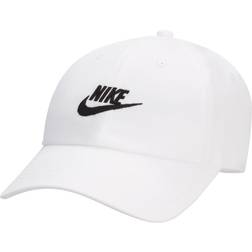 Nike Club Unstructured Futura Wash Cap, Men's, Small/Medium, White/Black