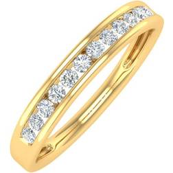 Finerock Channel Band Ring - Gold/Diamonds