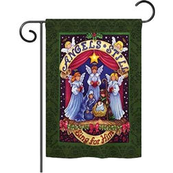 Breeze Decor Christmas Sing for Him 2-Sided Impression Garden Flag 13x18.5"