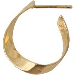 Stine A Twisted Hammered Creol Earring Left - Gold