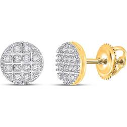 Diamond Deal Round Cluster Earrings - Gold/Diamonds