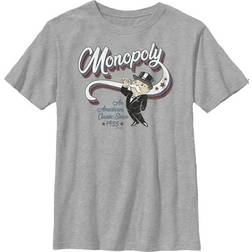 Hasbro Boy's Monopoly An American Classic Mr. Monopoly Child T-Shirt Athletic Heather