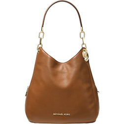Michael Kors Lillie Large Pebbled Leather Shoulder Bag - Luggage