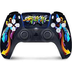 TACKY DESIGN PS5 Skater Skin For PS5 CONTROLLER SKIN Black, Vinyl 3M Stickers ps5 controller cover Decal Full wrap ps5 skins