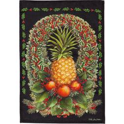 Evergreen Pineapple Wreath Burlap Garden Flag 0.2x7.1"