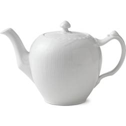 Royal Copenhagen White Fluted Half Lace Teapot 0.264gal