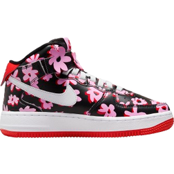 Nike Air Force 1 Mid EasyOn SE GSV - Black/Pink Rise/Picante Red/White