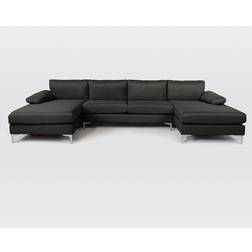 Casa Andrea Milano Modern Large Dark Grey Sofa 115" 3 6 Seater
