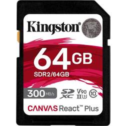 Kingston Canvas React Plus SDXC Class 10 UHS-II U3 ​​V90 300/260MB/s 64GB