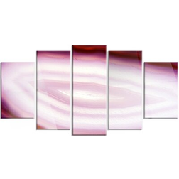 Design Art Agate Geode Geological Crystals Pink Framed Art 60x32" 5