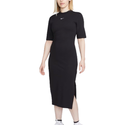 Nike Sportswear Essential Women's Tight Midi Dress - Black/White