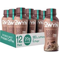 OWYN Double Shot Non Dairy Protein Coffee Shakes Mocha Latte 12 12 pcs