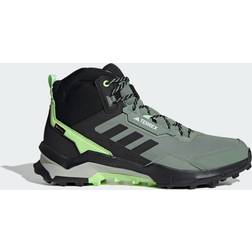 adidas Terrex AX4 Mid GORE-TEX Hiking Shoes Silver Green Mens