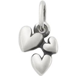 James Avery Gathered Hearts Charm - Silver