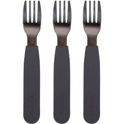Filibabba Silicone Forks 3-pack Stone Grey
