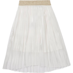 Karl Lagerfeld Girl's Pleated Voile Midi Skirt - White