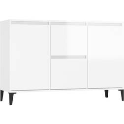 vidaXL Engineered Wood White High Gloss Sideboard 104x70cm
