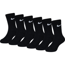 Nike Kid's Dri-FIT Crew Socks 6-pack - Black (RN0019-023)