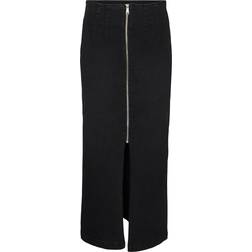 Vero Moda Monic High Waist Long Skirt - Black/Black Denim