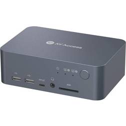 Nordic Docking station and KVM switch 2 to 2 & DP+HDMI to HDMI, 4K60Hz, 5x USB-A, 1x USB-C PD 60W, RJ45, 3.5mm AUX, SD card slot and Toslink