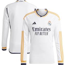 adidas 2023-24 Real Madrid Men's Stadium Home Long-Sleeve Jersey
